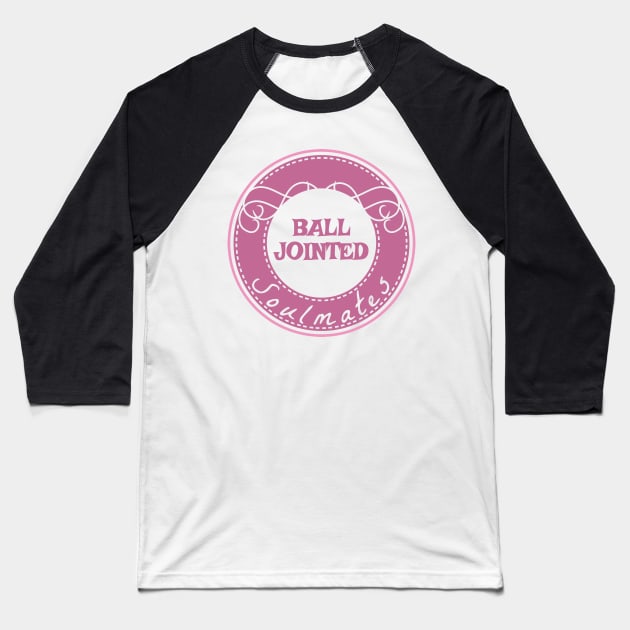 Balljointed Soulmates Design rose Baseball T-Shirt by Qwerdenker Music Merch